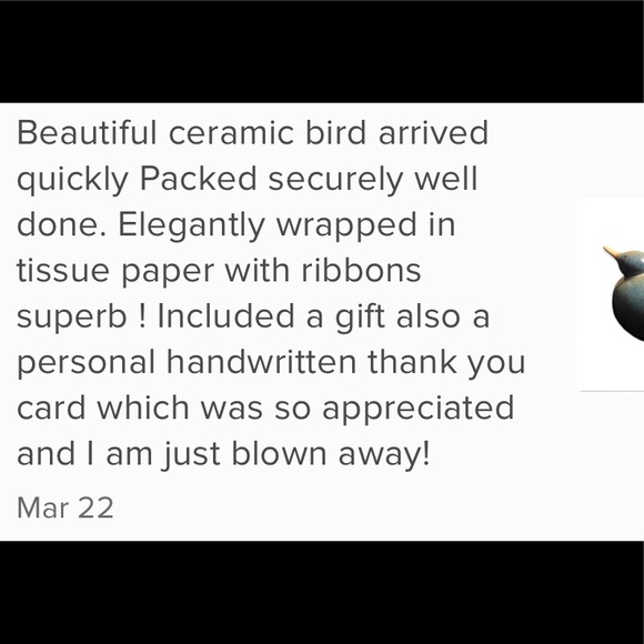 Large Ceramic Bird  Multicolored Blue Glazed Bird Figurine -- Host Pick! - Picture 8 of 8